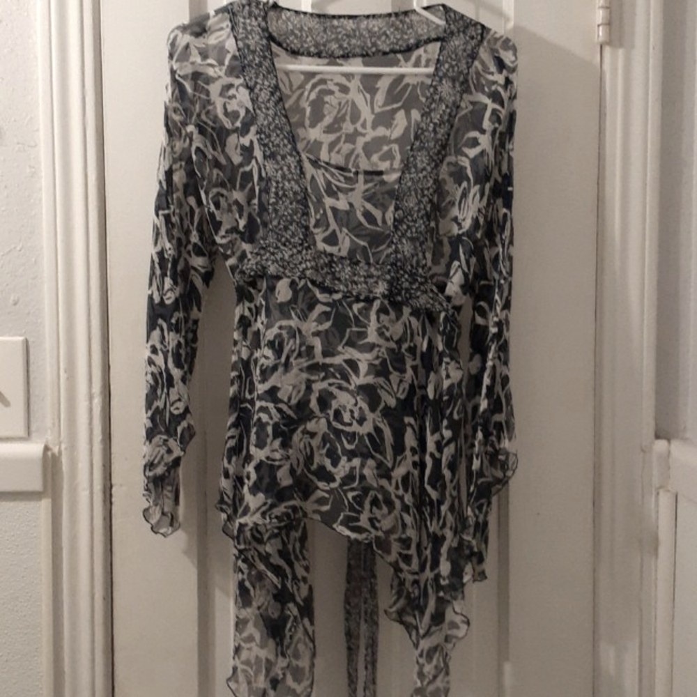 Sheer Baby Doll Floral Top